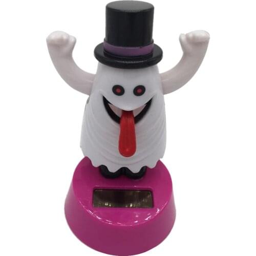 High Quality Car Solar Decoration Cute Halloween Gift Solar Innovative Swing Doll Car Decorations Car Accessory Use For Home Car