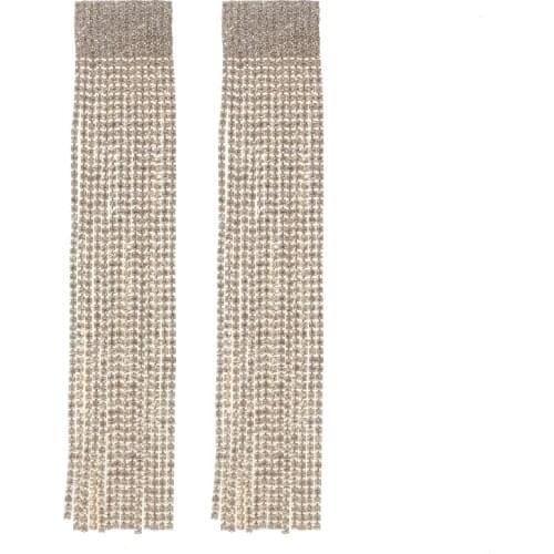 Gold Full Rhinestone Vintage Tassel Earrings Drop Earring Quality Earrings For Women Luxury Jewelry Long Dangle Earring Jewelry