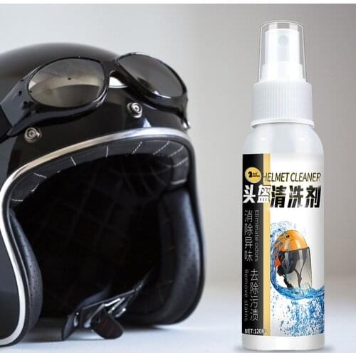 120ML Motorcycle Helmet Foam Cleaner Inner liner Cleaning Dry Cleaning Spray Decontamination Deodorizing Maintenance Cleaning
