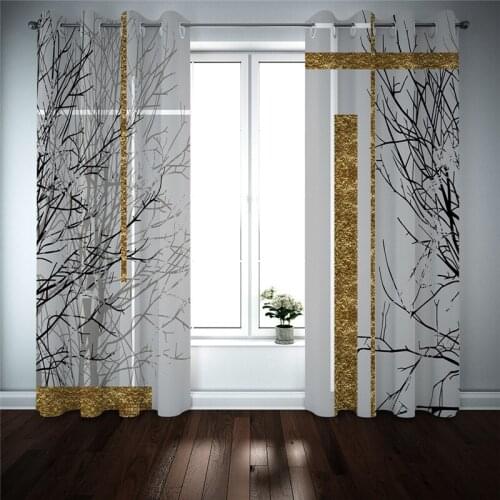 3D photo curtains Branches curtains for bedroom living room home decor curtains Blackout window customize