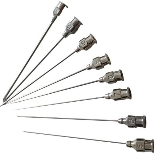 5pcs 0.6mm 23G 0.6x60/80/100/120/150/200/250/300mm Stainless Steel Syringe Needle Dispensing Needles