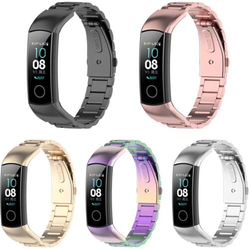 5 Colors Stainless Steel Strap Classic Durable Metal Replacement Watch Band For Huawei Honor Watch Band 4 CRS-B19/5 CRS-B19S