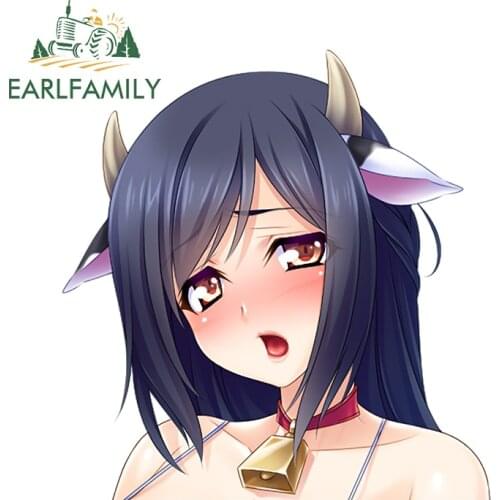 EARLFAMILY 13cm x 12.4cm for Cute Bell Girl Cartoon Car Stickers Refrigerator Refrigerator Windows Decal Personality RV Graphics