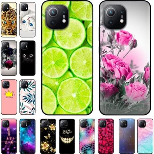 For Xiaomi Mi 11 Pro Ultra Mi11 Lite Case Silicone Cartoon Shockproof Back Protector Phone Soft TPU bumper Case Cover Mi11Pro