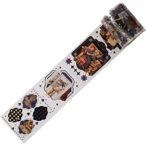 Middle Ages Decorative Adhesive tapes Retro Retrospect Series Scrapbooking DIY Paper Scrapbooking Stickers 3m Character tape