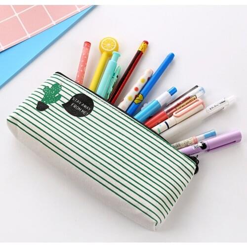 Travel Makeup Cosmetic Cactus Case Wash Organizer Storage Cartoon Simple Pencil Bags Pencil Cases for girls School Supplies