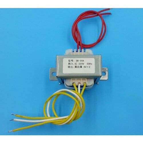 Dual 6V 9V 12V 15V 18V 24V 36V Transformer 220V input Power Transformer 5VA EI41 5VA Transformer for pre-amplifier board