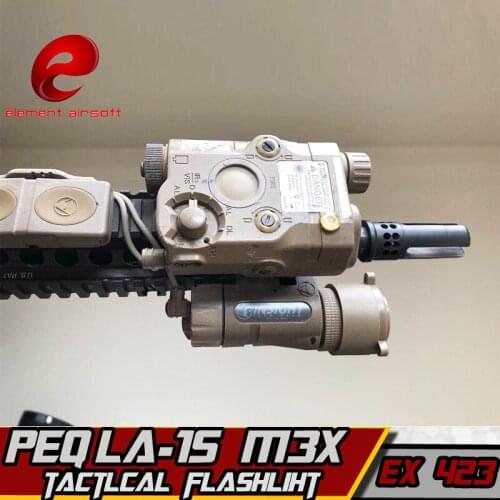 Element Airsoft Softair Weapon Light for Hunting PEQ 15 Red IR laser Switch Tactical Flashlight Arms Gun Lamp M3X Rifle light