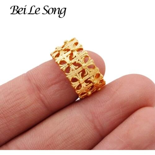 Jewellery ring Dubai 24K gold color rings for women wedding womens jewelry gifts bridal resizable ring French girls of the ring