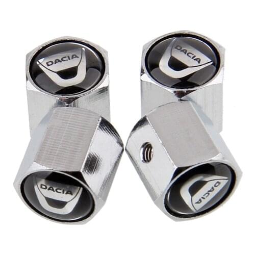 4pcs Car Styling Wheel Tire Valve Stems Caps Anti-Theft Airtight Cover For DACIA Logan 2 MCV Sandero Stepway Duster Lodgy Dokker