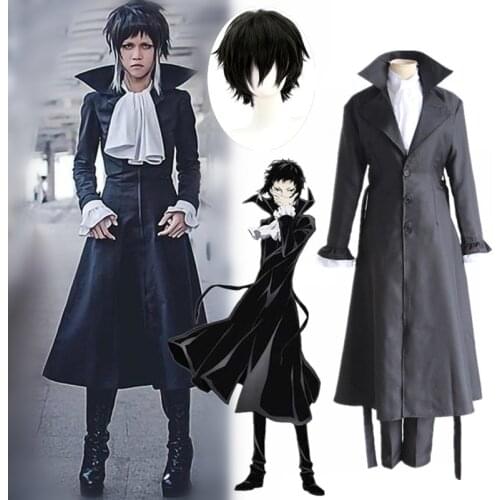 Bungou Bungo Stray Dogs Cosplay Chuya Nakahara Ryunosuke Akutagawa Cosplay Costume Suit Halloween Carnival Costumes wig