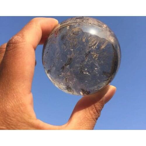 About 60mm beautiful natural smoky quartz Crystal gemstone sphere meditation reiki healing crystal stone wholesale Madagascar