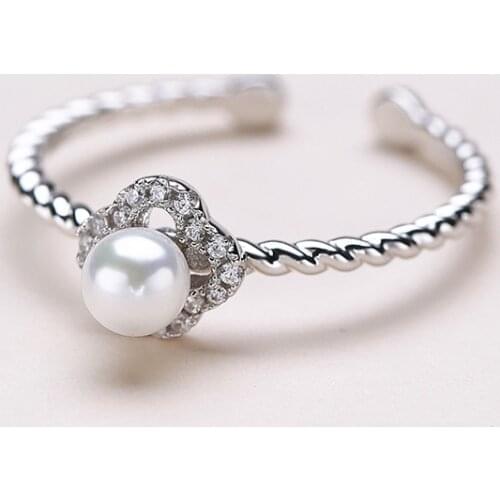 L&P Freshwater Pearl Ring Fashion Style Gift For Women Natural Pearl Jewelry Full Sizes Wholesale Ring