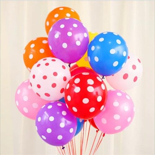 10pcs 12inch Ladybug Red Black Purple Blue Spot Polka dot Latex Balloons Wedding Birthday Party Decor Inflatable Air Balloons