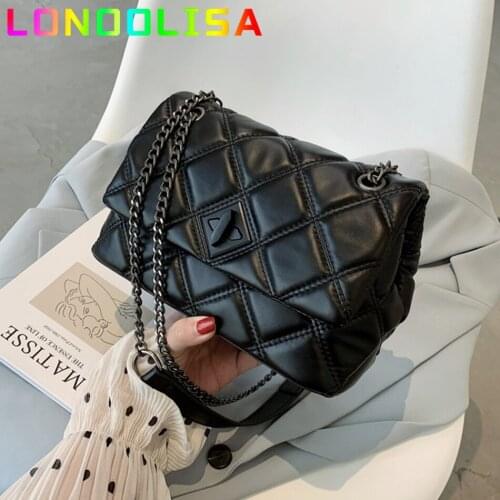 Embroidery Thread Small PU Leather Crossbody Bags For Women 2021 Womens Luxury Branded Trending Chain Shoulder Handbags