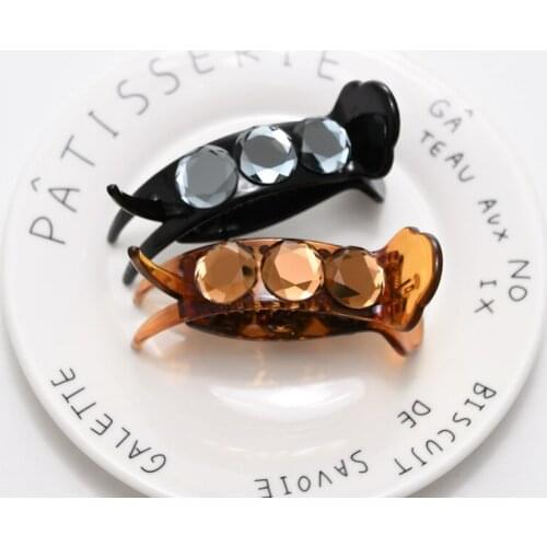 Fashion Women Pearl Rhinestone Banana Hair Clips Claws for Lady Adult Hair Combs Elegant Party Barrettes Hair Accessories