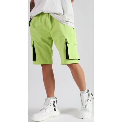 Mens short pants stage personality short pant men trousers Fluorescent Green Vision singer street star style novelty summer b635