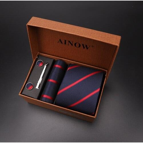 New Plaid Men Ties Set Extra Long Size 145cm*8cm Necktie Navy Blue Paisley Silk Jacquard Woven Neck Tie Suit Wedding Party