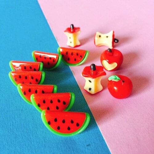 New~10 Pcs/watermelon/apples/miniatures fruit/lovely cute/fairy garden gnome/moss terrarium decor/crafts/bonsai/ DIY/a036