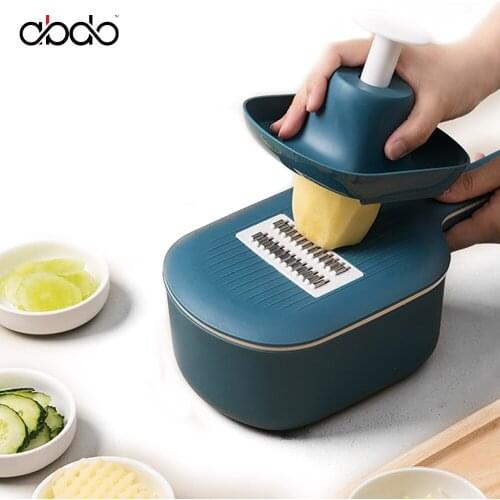 Vegetable Cutter Manual Potato Mandoline Slicer Shredder Cabbage Mult Grater with Container Garlic Crusher Kitchen Accessories