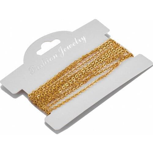 2 Meters Long Stainless Steel Black/Gold Chain Necklace Wholesale Various Widths, Used For Jewelry Making Fnd DIY Supplies