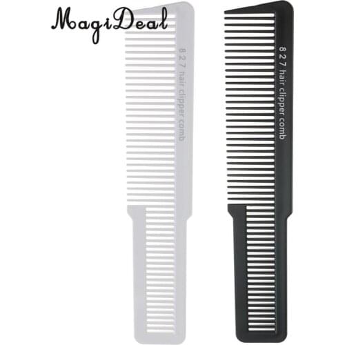 MagiDeal 2pcs Professional Flat Top Stylist Salon Barber Clipper Cutting Hair Comb Styling Hair Cutting Remover Comb