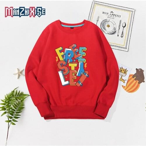 Hot Creative Letter Printing Freestyle Pullover Kids Sweatshirt Tops Long Sleeve Boys Clothing Girls Child Clothes Sweatshirts