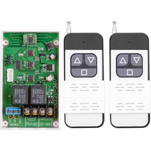 DC Motor Remote Switch Controller 12V 16V 24V 36V Motor Forwards Reverse Up Down 500M Transmitter Manual Button Limited Switch