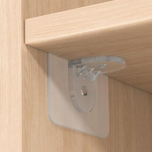 Wardrobe Partition Layer Fixed Hook Glue Nail Plate Support Load-bearing Bracket Kitchen Bathroom Household Accessories