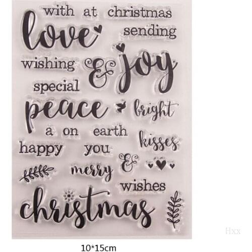 Merry Christmas Silicone Clear Seal Stamp DIY Scrapbooking Embossing Photo Album Decorative Paper Card Craft Art Handmade Gift