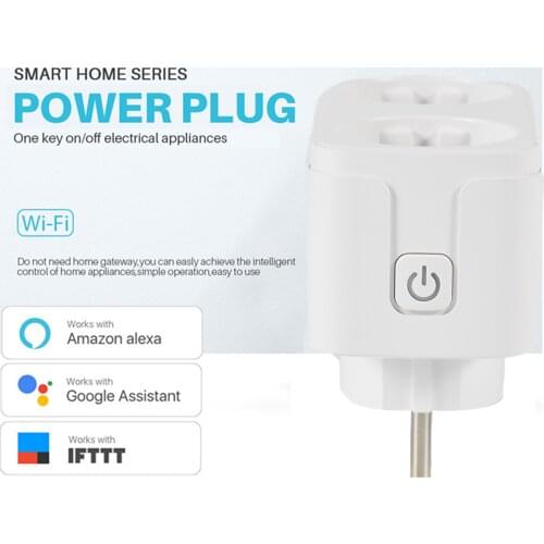 SZDOIT 2PCS EU Smart Plug Mini Wifi Outlet Socket Switch Timing Works With Alexa/ Google Home/ IFTTT/Smart Life FCC Certified