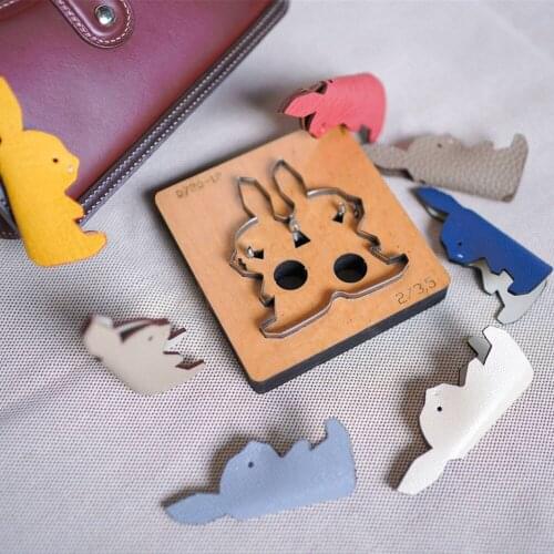 Die Cut Leather Cute Rabbit Pendant Wooden Handmade Diy Craft Supplies Dies Template Suitable For Common Die-cutting Machines