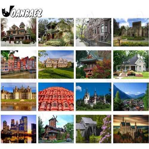 Featured Architectural Diamond Painting 5D Diy Mosaic City Digital Cross Stitch Diamond Inlaid Home Handmade Decoration Gift