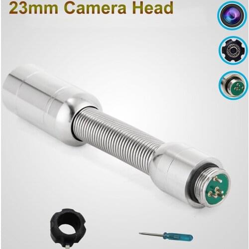 23mm Camera Head HD 1000TVL 12 LED For Pipe Drain Sewer Inspection Pipe Snake Camera Replacement