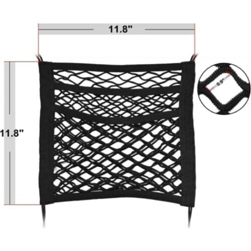 3-Layer Car Mesh Organizer Seat Back Net Bag Cargo Tissue Holder Storage Netting Pouch Car Styling