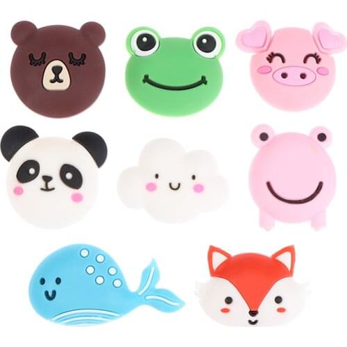 4pc Cartoon Silicone Wall Protector Door Handle Bumper Guard Stopper Self Adhesive Rubber Round Door Crash Pad Anti-slip Sticker
