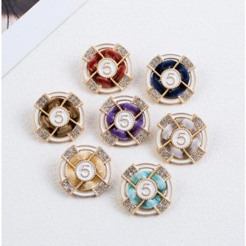 5pcs Metal Small drill Buttons Fabric Round Decorative for Clothing Gold Garment Coat Coat clothing Sewing Accessoriesssori