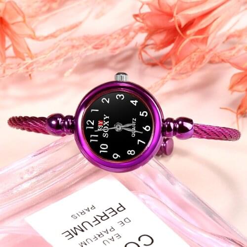 Relogio Feminino SOXY Fashion Womens Bangle Bracelet Watches Luxury Ladies Watch Classic Arabic Digital Design Female Clock
