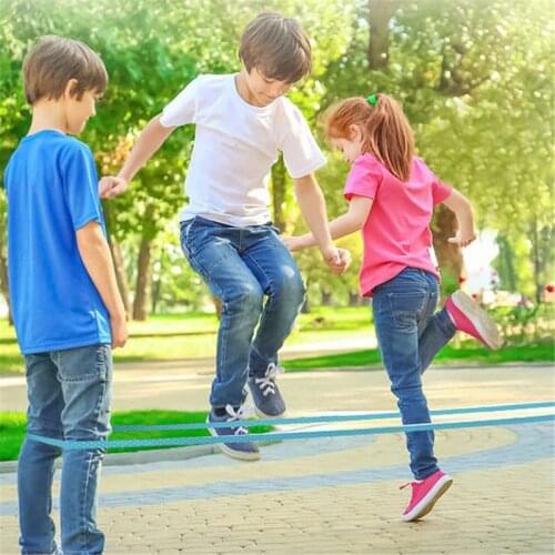 Elastic Rubber ,Classic Kids Outdoor Jump Game Elastic Rubber Jump Rope Toys For Children
