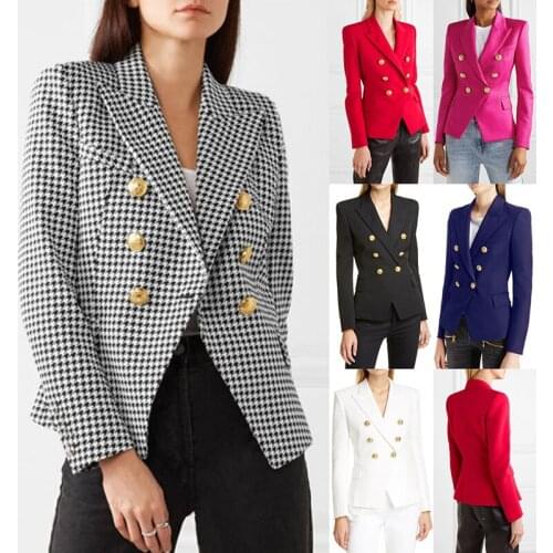 Fastmango Women's Double-breasted Blazers