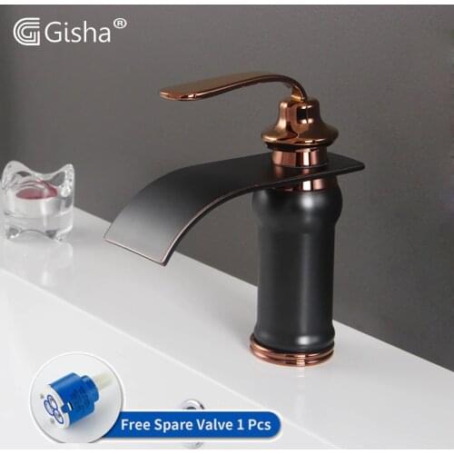 G GISHA WORLD STANDARD Black Bath Faucets