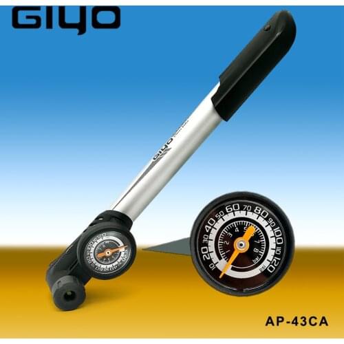 GIYO T Type Bike Pump with Barometer Bicycle Air Pump Presta and Schrader Valve Cycling Accessories
