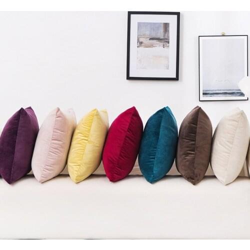 J Luxury Fashion Velvet Cushion Cover For Living Room Sofa Cushion Set Solid ColorPillowcase Cushion Cover Pillow Cover 40x40cm