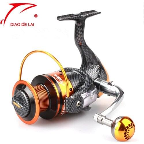 FDDL Metal Line cup 12+1BB Snake pattern Fishing Reel Speed ratio 5.2:1 Spinning Fishing Reels Type Reel roller sea rod fishing
