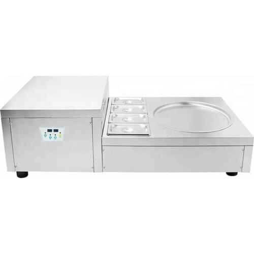 New Intelligent Fried Ice Cream Machine Single Pan Compressor Fried ice Cream Roll Make Machine