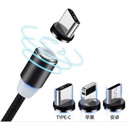 WGX 1M 2M LED Magnetic USB Cable for iPhone Xs Max 8 7 6 & USB Type C Cable & Micro USB Cable for Samsung Xiaomi LG USB Fast