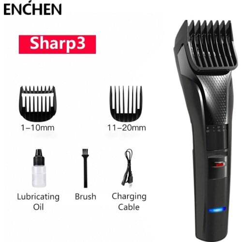 Original Youpin Hair Clipper ENCHEN Sharp 3 Mens Electric USB Rechargeable Professional Trimmer Cutter for Adult Razor