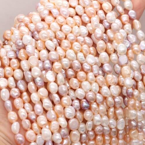 Natural Freshwater Pearl Straight Hole Natural Color Mixed Color for DIY Charms Bracelet Necklace Jewelry Making Strand 36cm