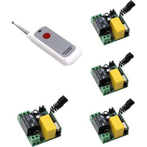 AC 220V Wireless Remote Control Switch Radio Light Switch Remote ON/OFF 10A 1 CH Relay Wireless Receiver One Button Transmitter