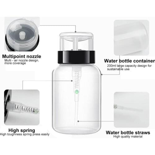 Plastic Nail UV Gel Polish Removal Water Empty Press Dispenser Bottle gel polish remover degreaser for nails cleaner nail uv gel
